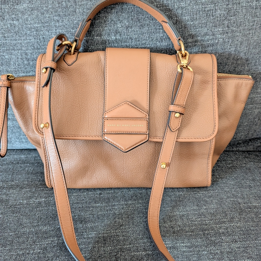 Marc by Marc Jacobs Tan Leather Satchel - Versatile Women's Bag